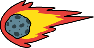 Burning meteor